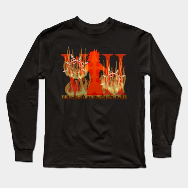 The Flurry of the Dancing Flame Long Sleeve T-Shirt by DoctorBadguy